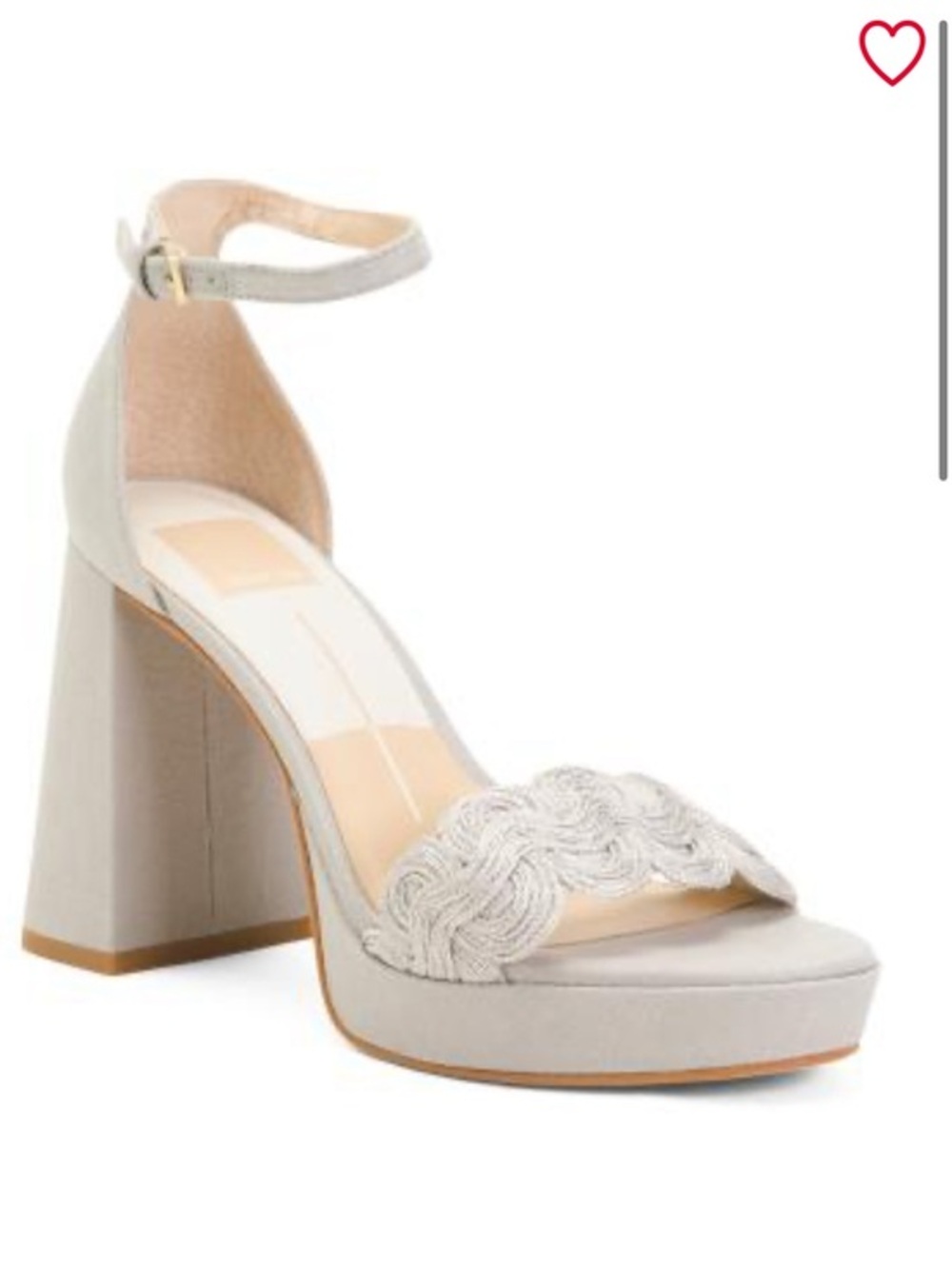 Dolce Vita Light Gray Peltin High Block Heel Sandals